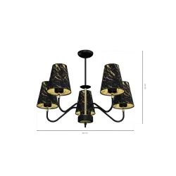 Lampy-sufitowe - pięcioramienna lampa wisząca 5xe27 hermes mlp7282 eko-light 