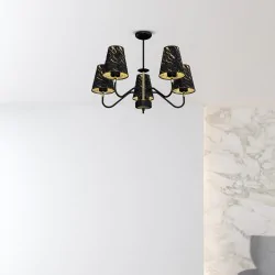 Lampy-sufitowe - pięcioramienna lampa wisząca 5xe27 hermes mlp7282 eko-light 