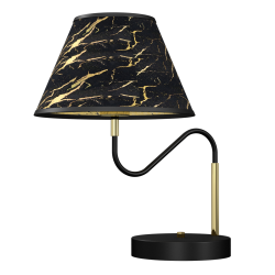 Lampki-nocne - czarna lampka stołowa 1xe27 hermes mlp7283 eko-light