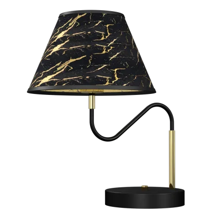 Lampki-nocne - czarna lampka stołowa 1xe27 hermes mlp7283 eko-light 