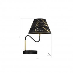 Lampki-nocne - czarna lampka stołowa 1xe27 hermes mlp7283 eko-light 