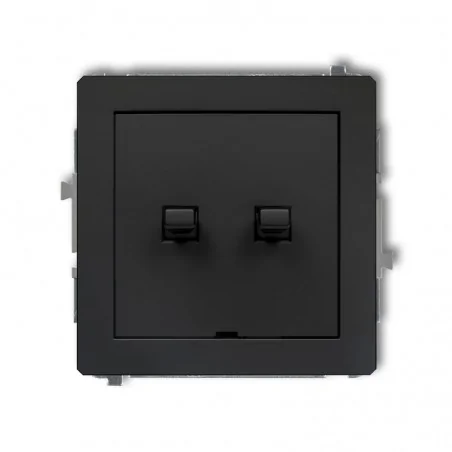 Wylaczniki-amerykanskie - włącznik podwójny zwierny (odbijający) amerykański czarny mat deco 12dwpus-44.1 karlik 