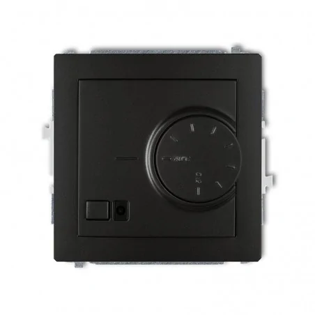Regulatory-temperatury - czarny regulator temperatury z czujnikiem podpodłogowym deco 12drt-1 karlik 