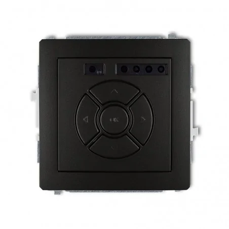 Wylaczniki-zaluzjowe - elektroniczny sterownik roletowy podtynkowy do ramki (sterowanie lokalne i pilotem) czarny mat deco 12dsr-2 karlik 