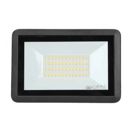 Naswietlacze-led-50w-i-wiecej - czarny naświetlacz led 50w z neutralnym światłem 4000k ip65 ad-nl-6138bl4 bulled orno 