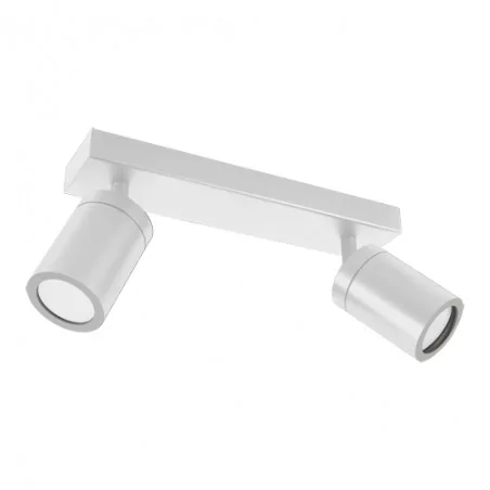 Oprawy-sufitowe - podwójna oprawa ścienno-sufitowa do łazienki ruchoma biała 2xgu10 ip44 tenor 04070 ideus 