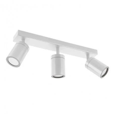 Oprawy-sufitowe - potrójny spot ścienno-sufitowy ruchomy do łazienki biały 3xgu10 ip44 tenor 04072 ideus 
