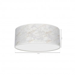 Lampy-sufitowe - lampa sufitowa biało - złota ø400mm 2xe27 senso white/gold mlp7306 eko-light 