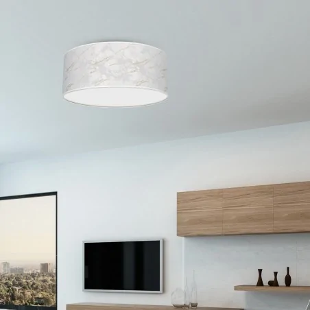 Lampy-sufitowe - lampa sufitowa biało - złota ø400mm 2xe27 senso white/gold mlp7306 eko-light 