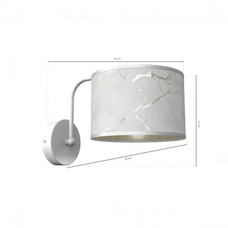 Kinkiety-do-salonu - biały kinkiet ze złotymi elementami e27 senso white/gold  mlp7301 eko-light 