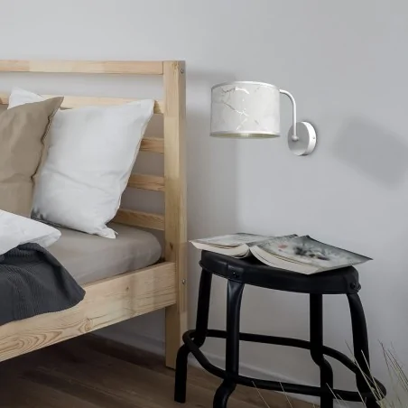 Kinkiety-do-salonu - biały kinkiet ze złotymi elementami e27 senso white/gold  mlp7301 eko-light 