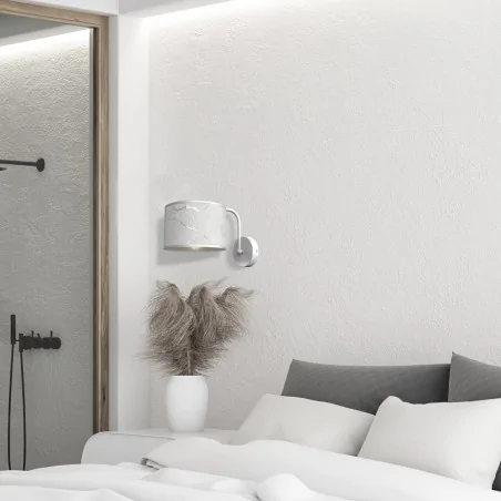 Kinkiety-do-salonu - biały kinkiet ze złotymi elementami e27 senso white/gold  mlp7301 eko-light 