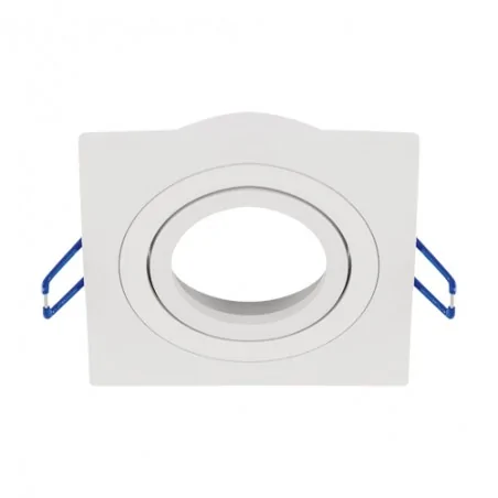 Oprawy-sufitowe - białe oczko sufitowe kwadratowe na żarówkę gu10 luba 04043 ideus 