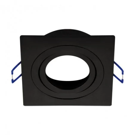 Oprawy-sufitowe - czarne oczko sufitowe kwadratowe na żarówkę gu10 luba 04044 ideus 
