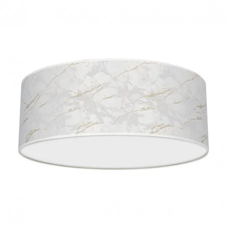 Lampy-sufitowe - biała lampa sufitowa okrągła ø50cm 3xe27 senso white/gold mlp7307 eko-light 