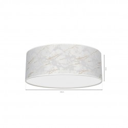 Lampy-sufitowe - biała lampa sufitowa okrągła ø50cm 3xe27 senso white/gold mlp7307 eko-light 