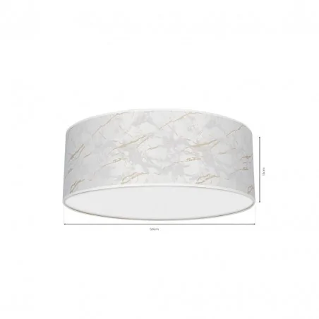 Lampy-sufitowe - biała lampa sufitowa okrągła ø50cm 3xe27 senso white/gold mlp7307 eko-light 