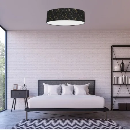 Lampy-sufitowe - okrągła lampa sufitowa ø60cm 3xe27 senso black/gold mlp7297 eko-light 