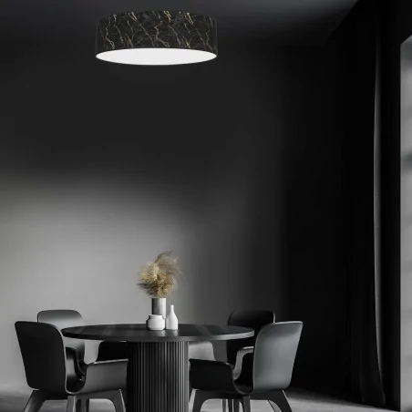 Lampy-sufitowe - okrągła lampa sufitowa ø60cm 3xe27 senso black/gold mlp7297 eko-light 