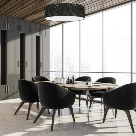 Lampy-sufitowe - okrągła lampa sufitowa ø60cm 3xe27 senso black/gold mlp7297 eko-light 