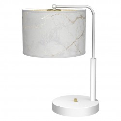 Lampki-nocne - lampa stołowa biało - złota e27 senso white/gold mlp7310 eko-light