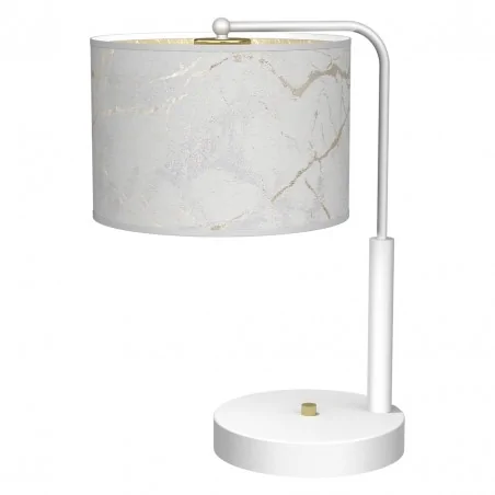 Lampki-nocne - lampa stołowa biało - złota e27 senso white/gold mlp7310 eko-light 