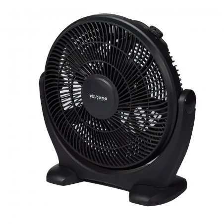 Wentylatory-podlogowe - cyrkulator powietrza wentylator podłogowy czarny 40w vo0055 volteno 