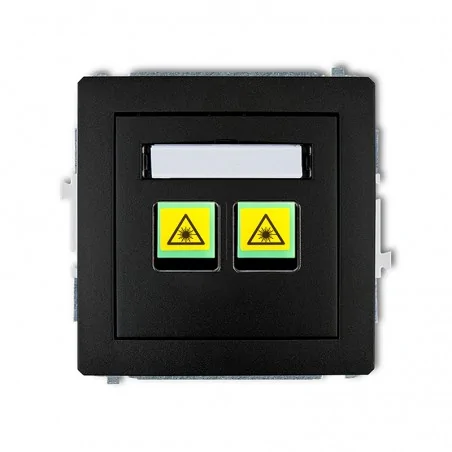 Gniazda-podtynkowe - gniazdo światłowodowe/optyczne podwójne podtynkowe czarny mat deco 12dgop-2 karlik 