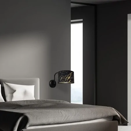 Kinkiety-do-salonu - lampa ścienna czarno-złota e27 senso black/gold mlp7290 eko-light 