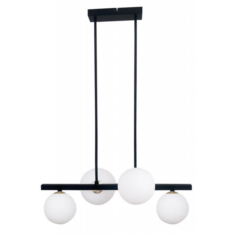 Lampy-sufitowe - czarna lampa sufitowa 4 okrągłe klosze loft 4xg9 kama 34-01214 candellux firmy Candellux 