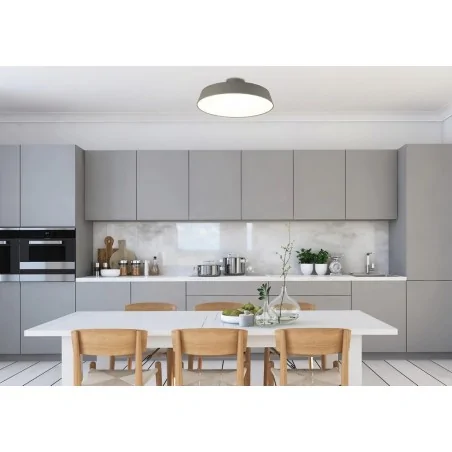 Plafony - lampa sufitowa szara led 18w 400k orlando 1 50133239 ledea 