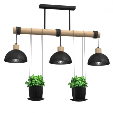 Lampy-sufitowe - lampa wisząca z dwiema doniczkami 3xe27 pianta mlp7999 eko-light 