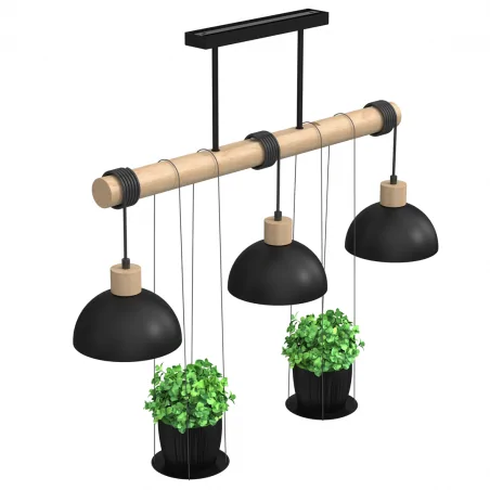 Lampy-sufitowe - lampa wisząca z dwiema doniczkami 3xe27 pianta mlp7999 eko-light 