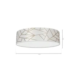 Lampy-sufitowe - biała okrągła lampa sufitowa 50cm 3xe27 ziggy white mlp7567 eko-light 