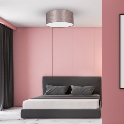 Lampy-sufitowe - różowa lampa sufitowa okrągła 2xe27 ziggy pink mlp7585 eko-light 