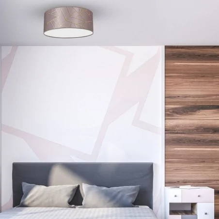 Lampy-sufitowe - różowa lampa sufitowa okrągła 2xe27 ziggy pink mlp7585 eko-light 