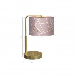Lampki-nocne - lampka stołowa różowo-złota 1xe27 ziggy pink mlp7592 eko-light 