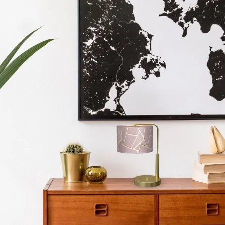 Lampki-nocne - lampka stołowa różowo-złota 1xe27 ziggy pink mlp7592 eko-light 