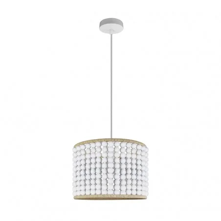 Lampy-sufitowe - lampa sufitowa wisząca biała 1xe27 ribe 315847 polux 