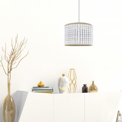 Lampy-sufitowe - lampa sufitowa wisząca biała 1xe27 ribe 315847 polux 