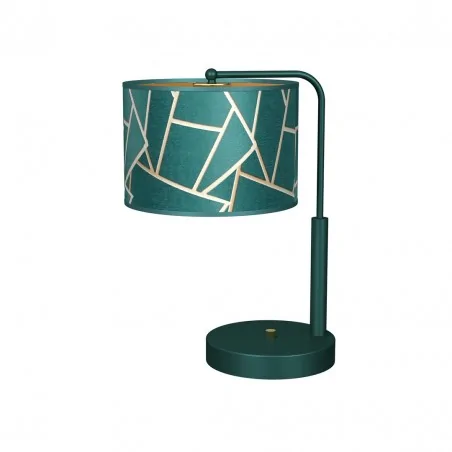 Lampki-nocne - lampka nocna butelkowa zieleń + złoty 1xe27 ziggy green mlp7581 eko-light 
