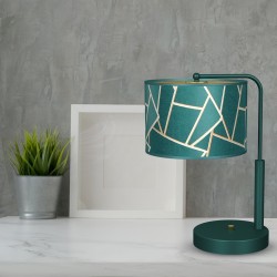 Lampki-nocne - lampka nocna butelkowa zieleń + złoty 1xe27 ziggy green mlp7581 eko-light 