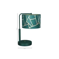 Lampki-nocne - lampka nocna butelkowa zieleń + złoty 1xe27 ziggy green mlp7581 eko-light 