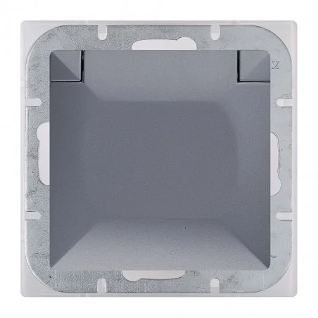 Gniazda-pojedyncze-podtynkowe - gniazdo pojedyncze bryzgoszczelne z klapką antracytowe pt-16ph perła abex 