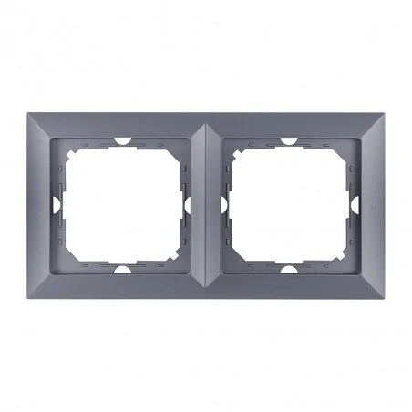 Ramki-podwojne - podwójna ramka pozioma antracyt do serii perła ra-2p abex 