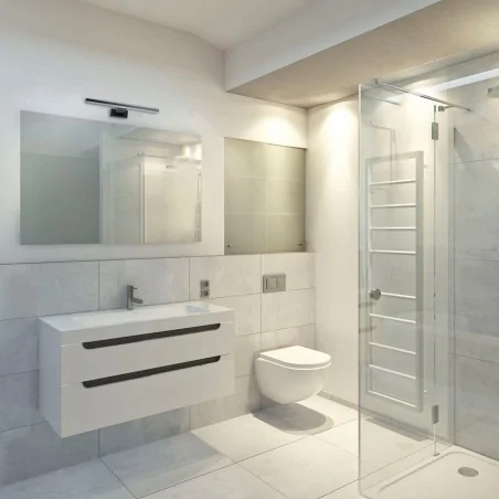 Kinkiety-lazienkowe - kinkiet długi nad lustro czarny led 7w 4000k ip44 shine black ml4378 eko-light 