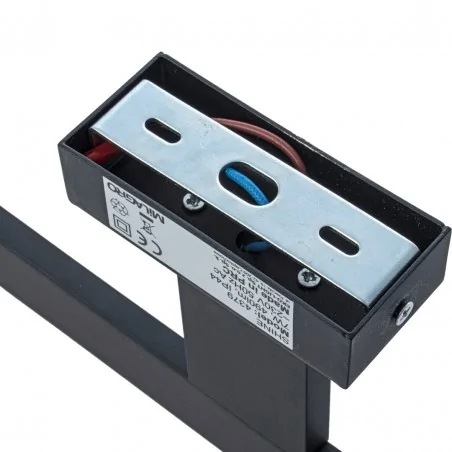 Kinkiety-lazienkowe - kinkiet długi nad lustro czarny led 7w 4000k ip44 shine black ml4378 eko-light 