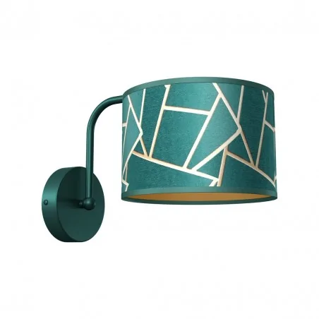 Kinkiety-do-salonu - kinkiet butelkowa zieleń + złoto e27 ziggy mlp7572 eko-light 