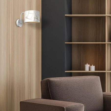 Kinkiety-do-salonu - biały kinkiet ze złotymi elementami 1xe27 ziggy mlp7561 eko-light 