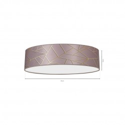 Lampy-sufitowe - lampa sufitowa 60cm różowo - złota 3xe27 ziggy mlp7587 eko-light 
